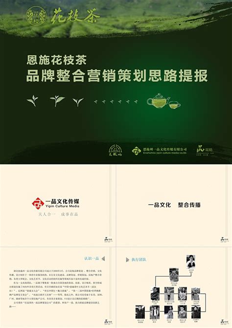 淡雅绿色杂志风禅茶一味产品介绍报告PPT模板-PPT鱼模板网