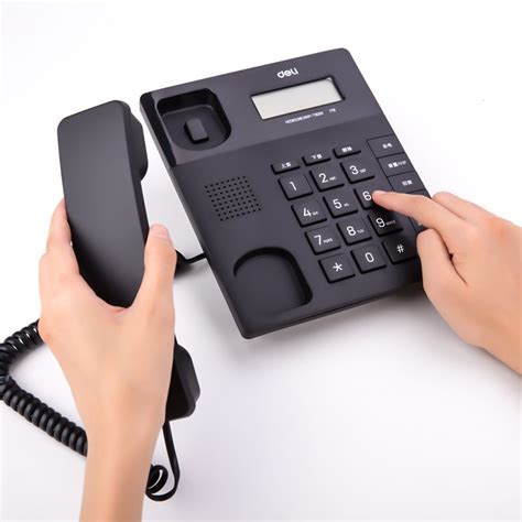 【电话机】得力779商务办公座机（黑色）