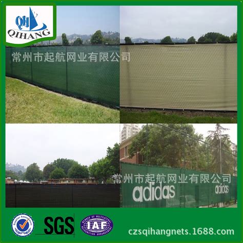 深绿色防风网 网球场防风网HDPE材质高密度圆丝围网（可印刷LOGO)-阿里巴巴