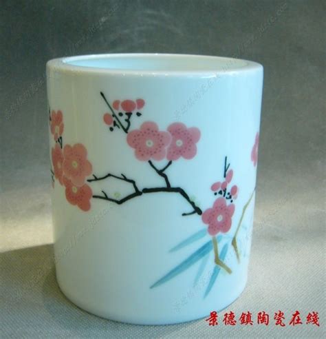 7501毛瓷手绘水点桃花陶瓷茶具套装景德镇高档高白瓷茶壶功夫茶具-阿里巴巴