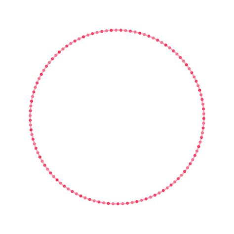 Round pastel frame with polka dot pattern design. Simple minimal ...
