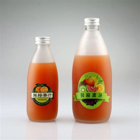 批发透明玻璃饮料瓶创意铝盖奶茶果汁瓶密封蒙砂酵素果酒瓶子带盖-阿里巴巴