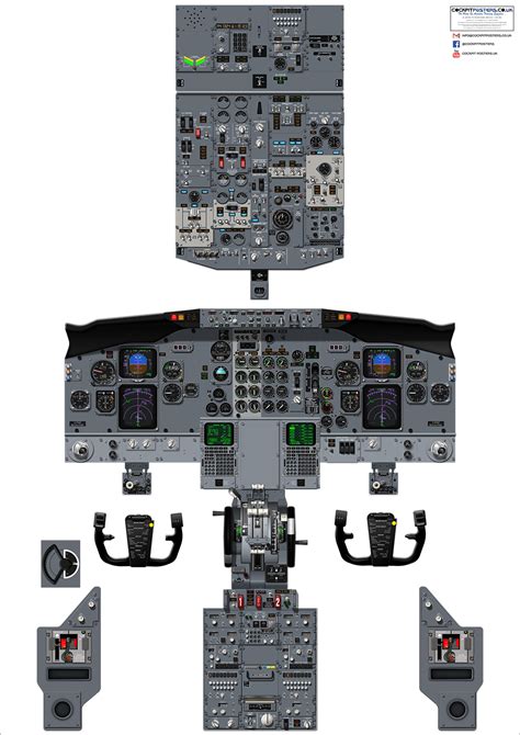 Boeing 737 300/500 Cockpit Poster - CockpitPosters.co.uk