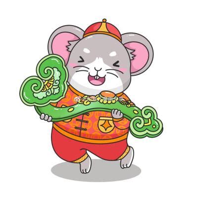 喜庆红色2020年老鼠设计PNG图片素材下载_红色PNG_熊猫办公
