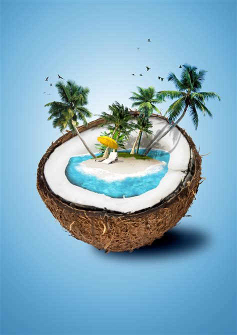 创意立体字海岛旅游宣传海报设计模板下载_宣传海报_图客巴巴