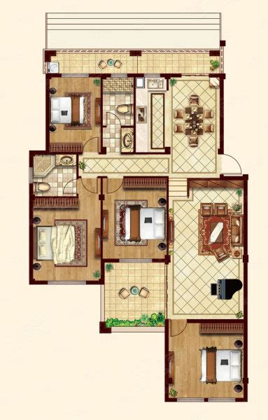金泰新理城138.0平米新中式风格三居家装案例