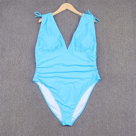 2019新款比基尼欧美女士分体泳衣纯色锦纶三角包跨境货源泳装9060-阿里巴巴
