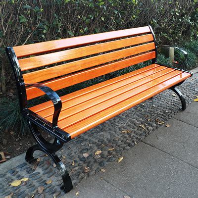公园椅户外长椅广场休闲椅 铁艺实木靠背长条椅 铸铝防腐木长凳子-阿里巴巴