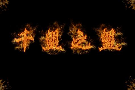 火的艺术字ps艺术字体-火的艺术字ps字体设计效果-千库网