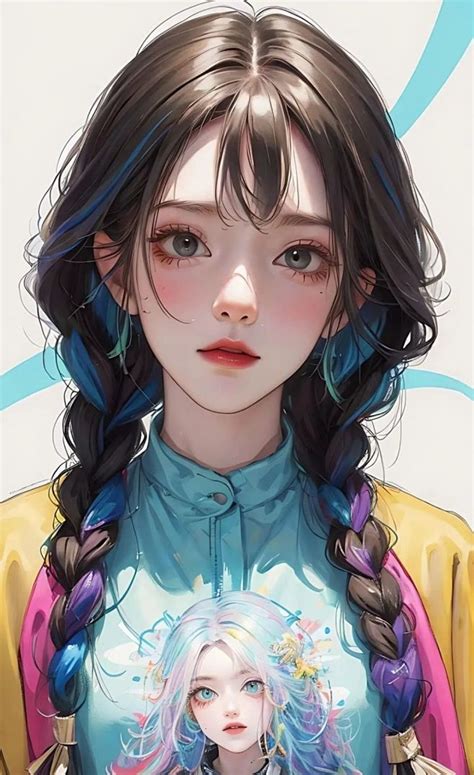 非主流彩色套装头像