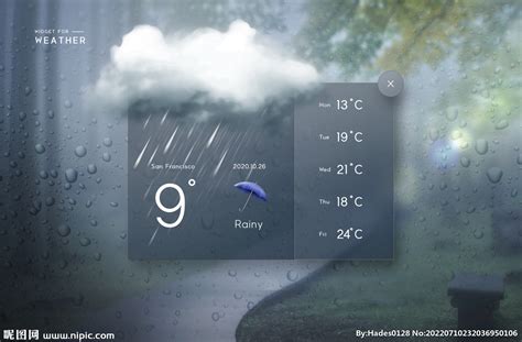 雷雨阵雨天气预报湿度手机界面设计图__其他_PSD分层素材_设计图库_昵图网nipic.com
