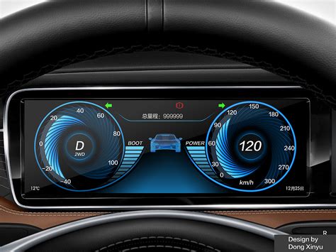 汽车摩托车HMI中控BYD车载仪表盘后台UI设计模板 | 思酷设计