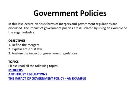 What is Government Policy? – PMRC