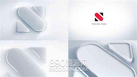 AE模板干净的玻璃质感光泽logo标志企业品牌宣传_890资源网