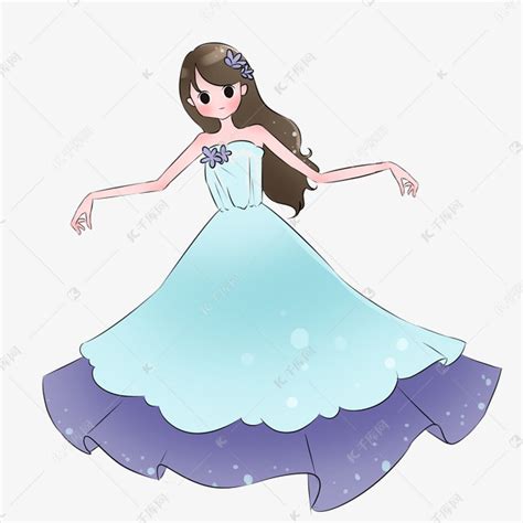 非主流蓝色裙子头像