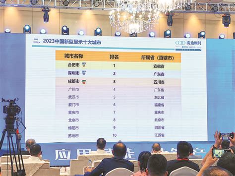 “2023新型显示十大城市”公布 合肥荣登榜首---安徽新闻网