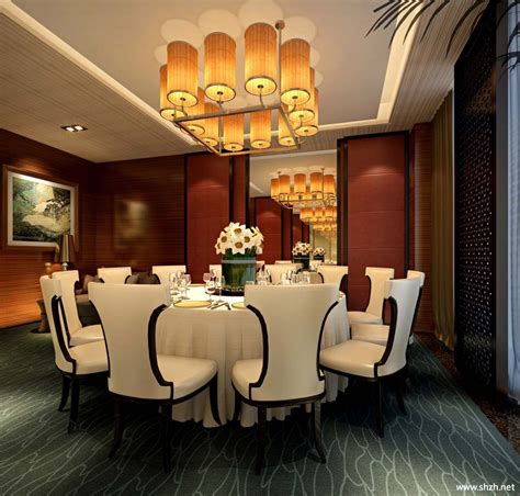 新中式酒店餐厅包房模型效果图设计图__室内模型_3D设计_设计图库_昵图网nipic.com