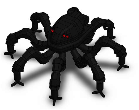 8个液压支腿机械蜘蛛造型3D图纸 Solidworks设计-贤集技术资料