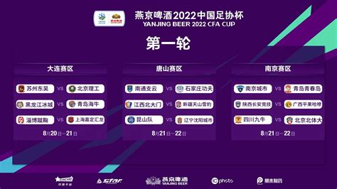 中国福特宝足球产业发展公司-燕京啤酒2022中国足协杯第一轮比赛抽签结果出炉