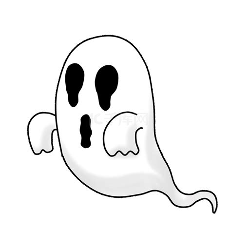 恐怖幽灵手绘插画素材图片免费下载-千库网