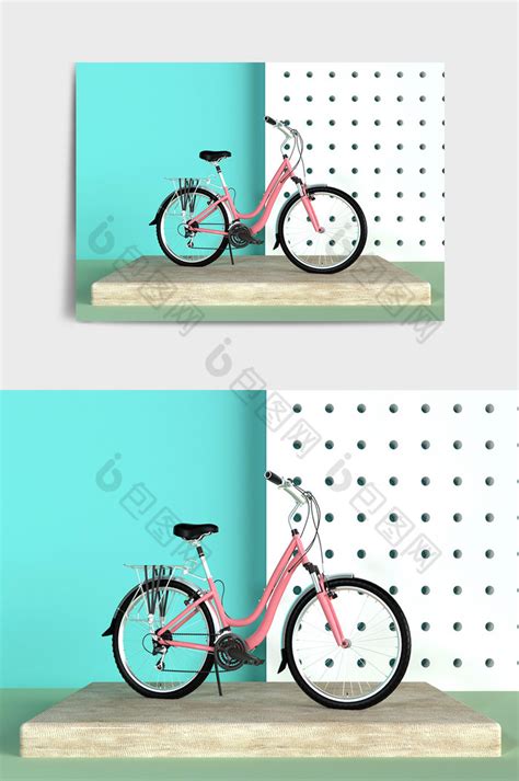 【简约可爱风格自行车模型】图片下载-包图网