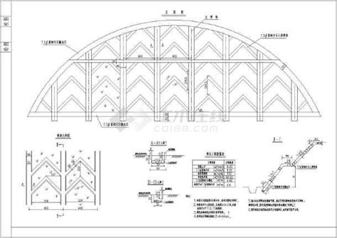 拱形骨架护坡及隧道明暗洞CAD设计图纸_嘉兴丽臣塑业