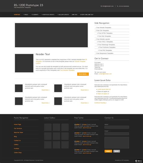 黑白信息动态网站模板系列23免费下载html - 模板王