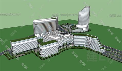 现代达州医院-sketchup模型_sketchup模型库_建E室内设计网!