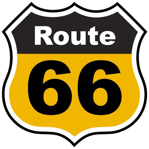 66 route with symbol car decal - TenStickers