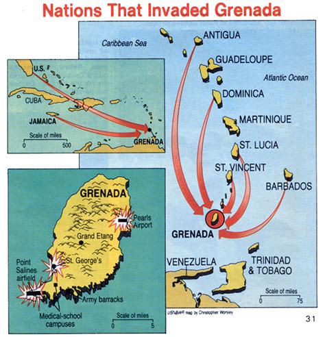 老照片 1983年美军入侵格林纳达 越战后美国的第一次对外军事行动