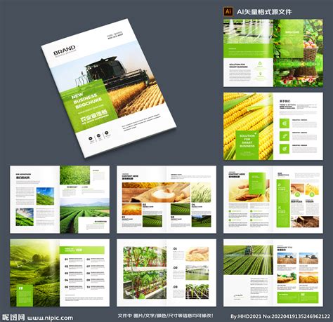 农产品宣传册模板设计图__画册设计_广告设计_设计图库_昵图网nipic.com