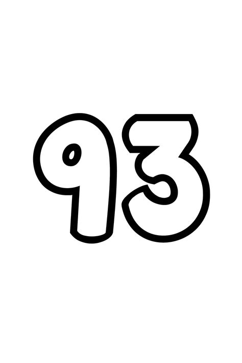 Number 93 icon symbol Royalty Free Vector Image