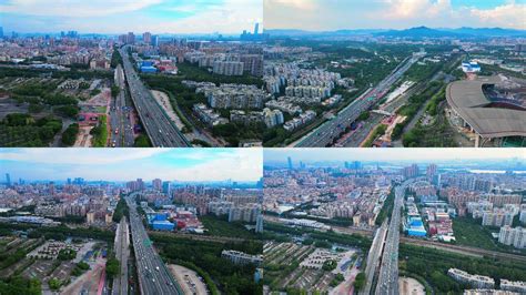 广州环城高速下午交通顺畅
