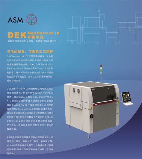 ASM DEK NeoHorizon iX印刷平台-东莞市鸿骐电子科技有限公司