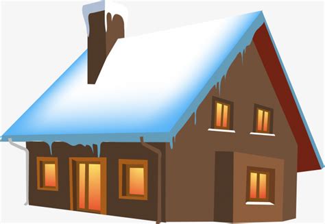 雪中的小房子元素素材下载-正版素材401634453-摄图网