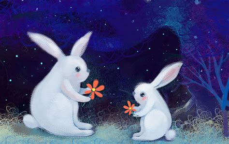 可爱小兔子插画PSD素材 - 爱图网设计图片素材下载