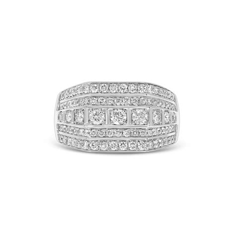 Men’s Diamond Ring in 10K White Gold