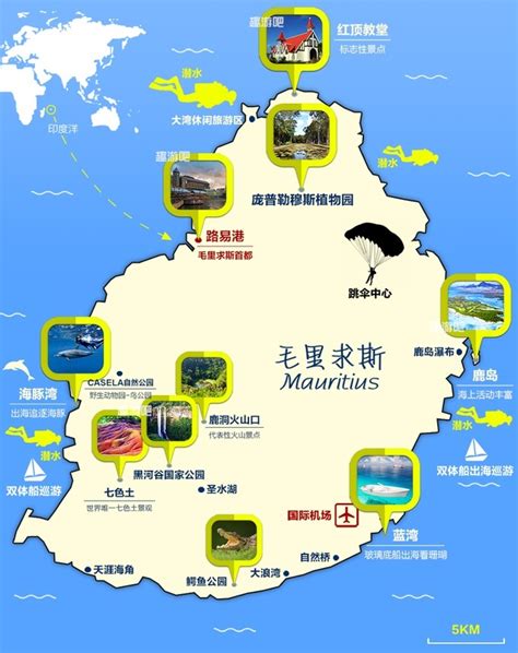 毛里求斯地图图片