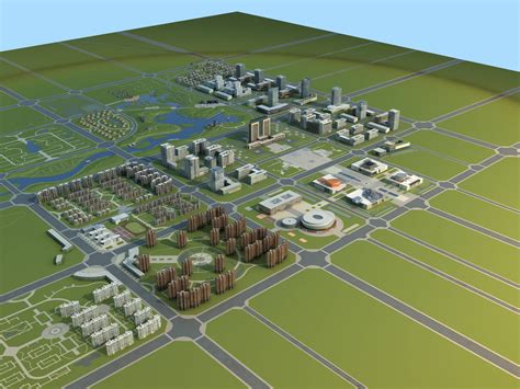 城市中心大型完整商业规划设计（包含cad总图）su模型下载-光辉城市