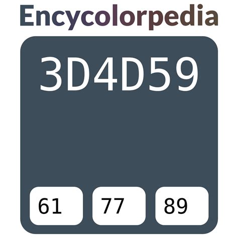 Pantone / PMS 7546 / #3d4d59 Hex Color Code, RGB and Paints