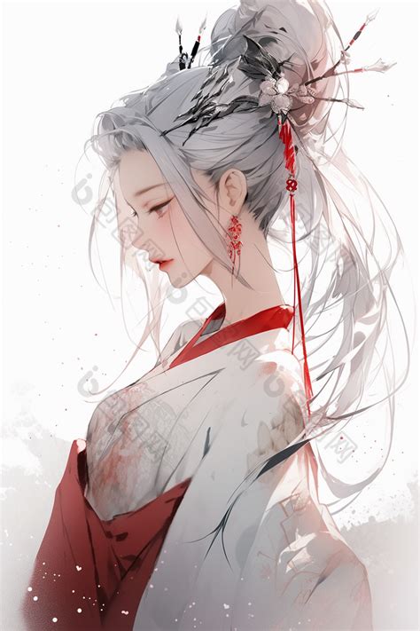 古风剑客水墨画头像女生