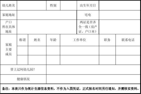 2009年新加幼儿园报名咨询登记表_word文档免费下载_文档大全