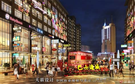 商业街设计效果图案例：河南洛阳老城根商业步行街等-广东天霸设计有限公司