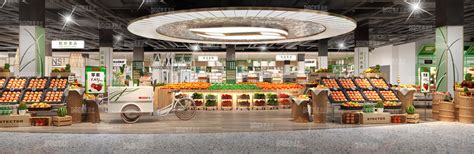 人人乐超市-购物中心设计_农贸菜场设计_百货设计_超市设计_超市设计公司-墨浓设计