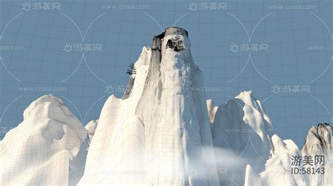 风景区 山峰 写实石头山 云海 悬崖 山顶 黄山 高山 武夷-cg模型免费下载-CG99