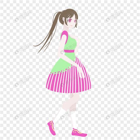 粉裙子非主流头像