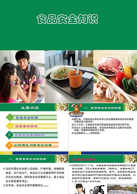 食品安全教育主题班会课件PPT模板下载_熊猫办公