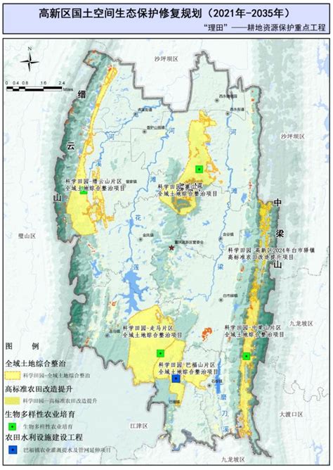重庆高新区管委会办公室关于印发重庆高新区国土空间生态保护修复规划（2021—2035年）的通知_重庆高新技术产业开发区管理委员会
