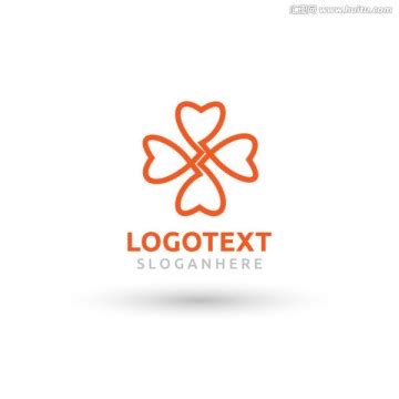 心连心logo爱心,其它,LOGO/吉祥物设计,设计模板,汇图网www.huitu.com