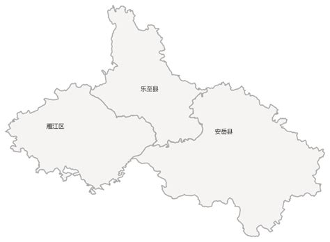 四川资阳安岳县地图自然地理版 - 资阳市地图 - 地理教师网